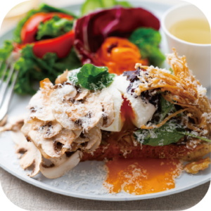 秋の香り、舟形マッシュルームのごちそう